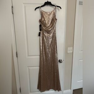 Lulus rose gold sequin dress